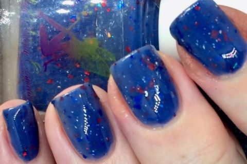 nail artisan American dream blue nails