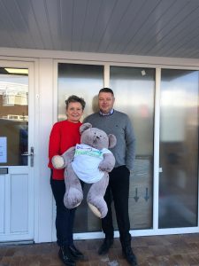 Graham from The Haulage company with Karen Williams 