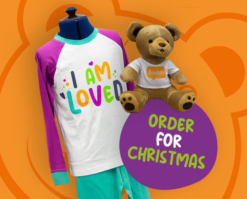 Buddy Bag pyjamas and Buddy bear