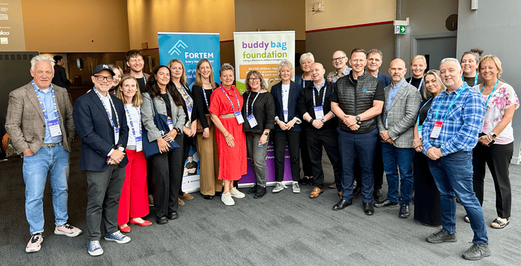 Senior housing leaders at Buddy Bag Pack, Housing Community Summit, Liverpool